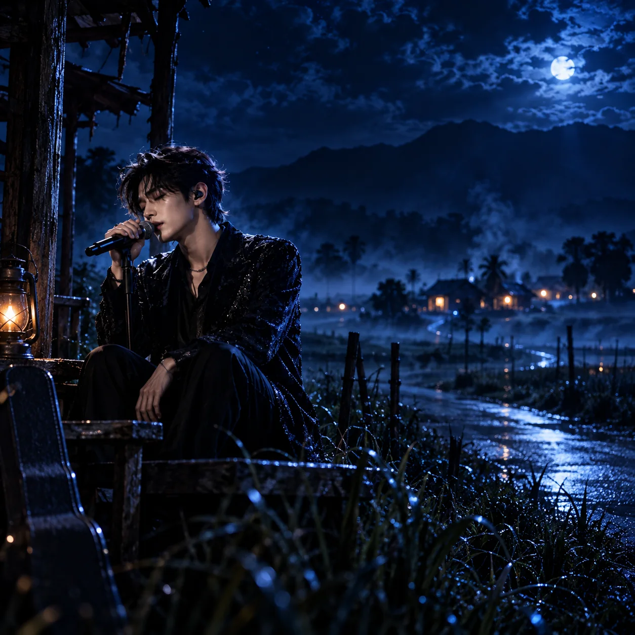 Ian Blue in an atmospheric Isan night scene